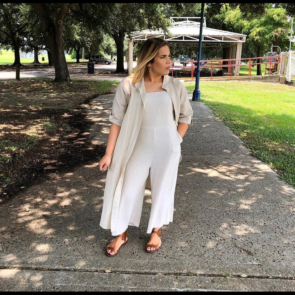 Linen Cotton Duster Kimono With Pockets